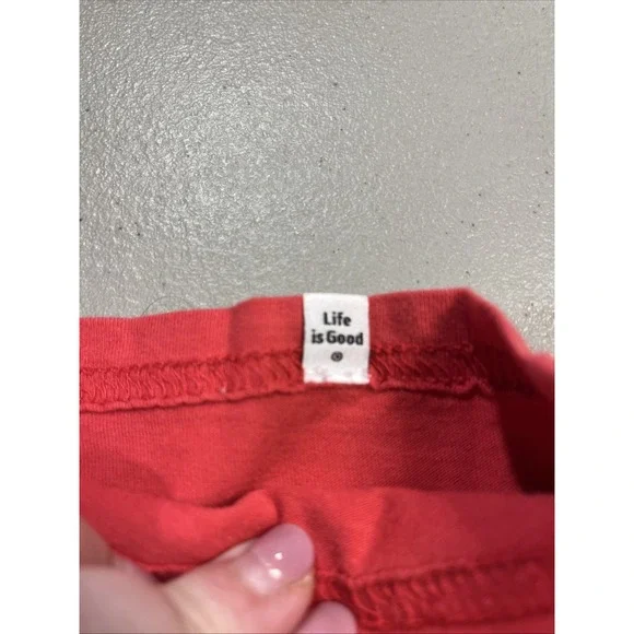 Life Is Good Men's Keep It Reel Medium Smooth Tee Short Sleeve Red - Picture 3 of 3